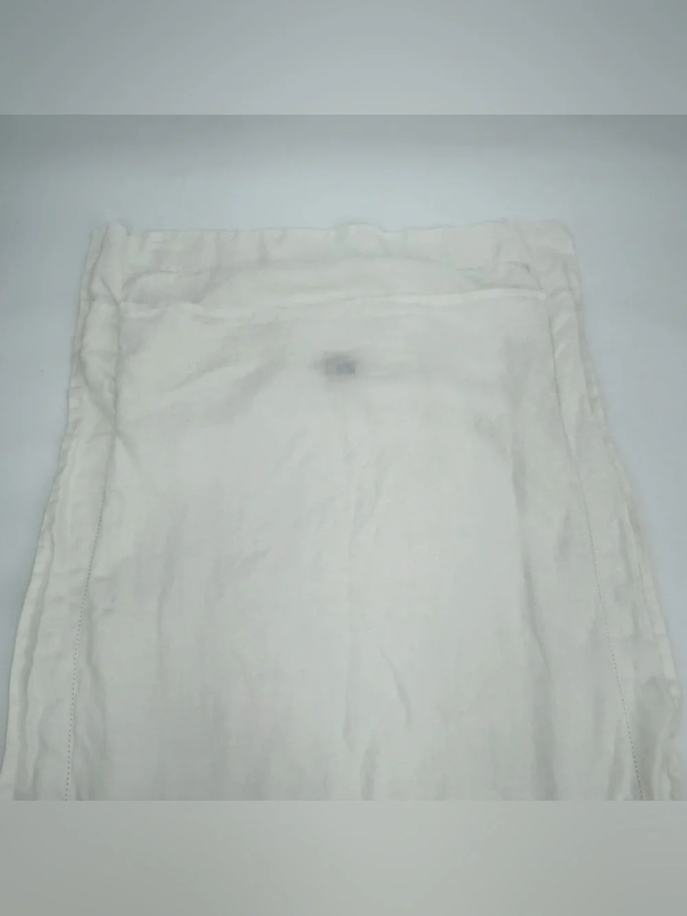 Fieldcrest Pillow Sham King Ivory White Linen Single (1) Pillow Cover Cottage